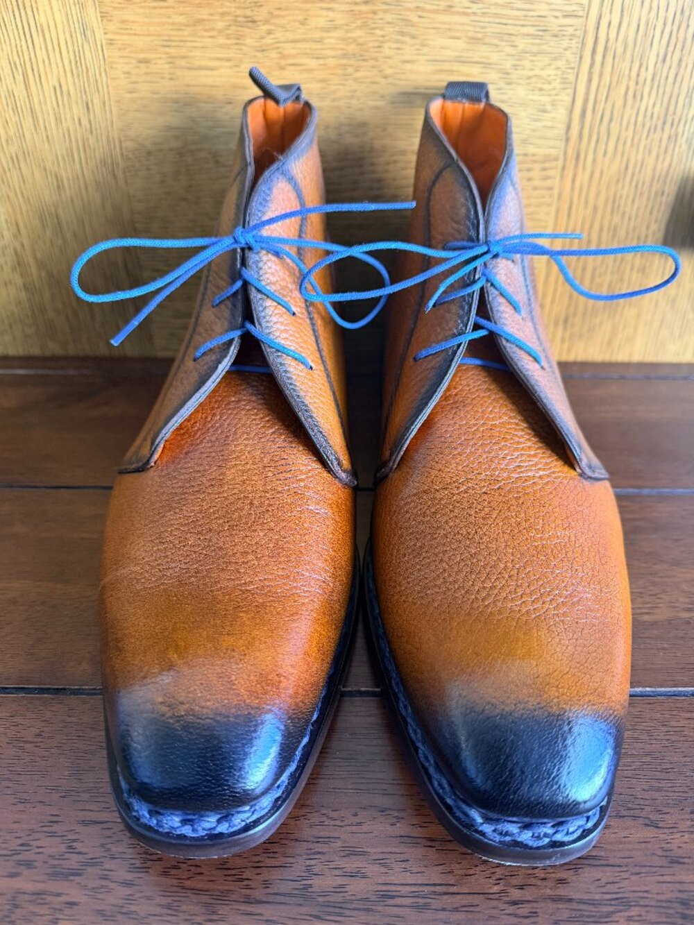 Mezlan Conqueror Deerskin Demi-Boot Dark Cognac, 11 MED